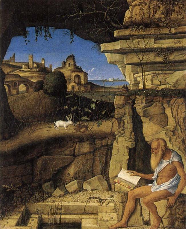 Giovanni Bellini The Holy Hieronymus laser Norge oil painting art